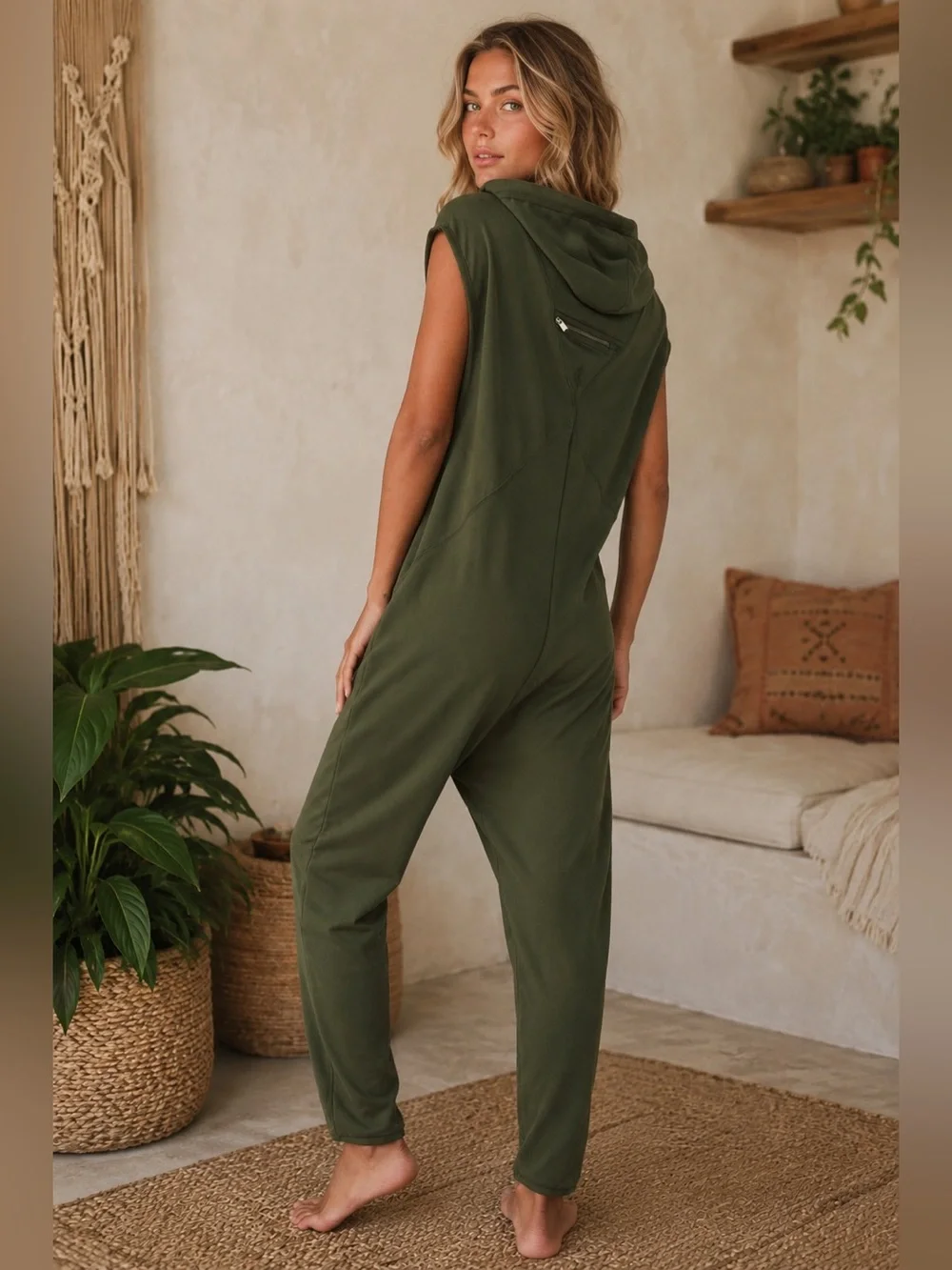 Free People FP Movement Nothing But Sweats One Piece Hooded Jumpsuit